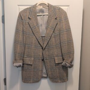 Jos. A. Bank Beige Checkered Blazer